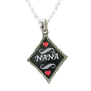 Nana Silver Chain Necklace Diamond Charm Jewelry